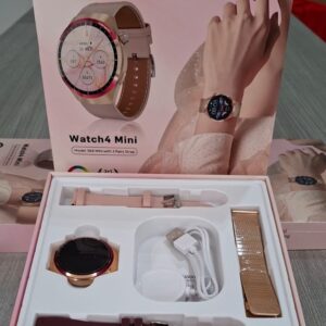 Kalobee Watch4 Mini Smartwatch – Super AMOLED Display, Bluetooth Connectivity & 3 Interchangeable Straps